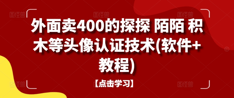 外面卖400的探探 陌陌 积木等头像认证技术(软件+教程)-搞机圈