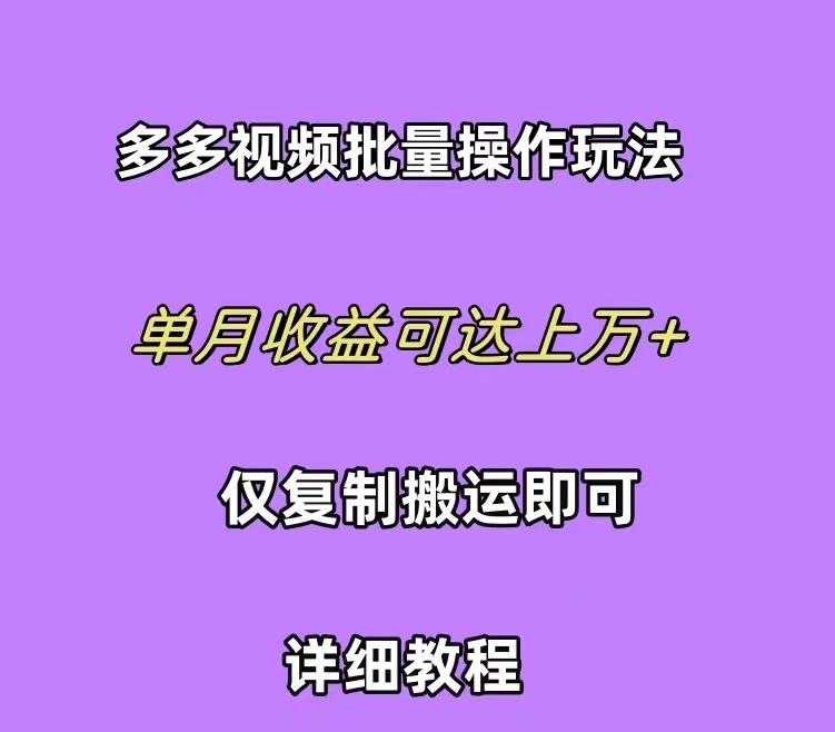 (10029期)拼多多视频带货快速过爆款选品教程 每天轻轻松松赚取三位数佣金 小白必…-搞机圈