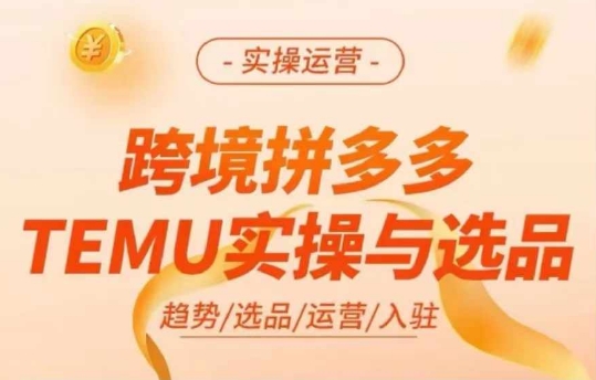 跨境拼多多TEMU实操与选品，多多temu跨境选品运营实操-搞机圈