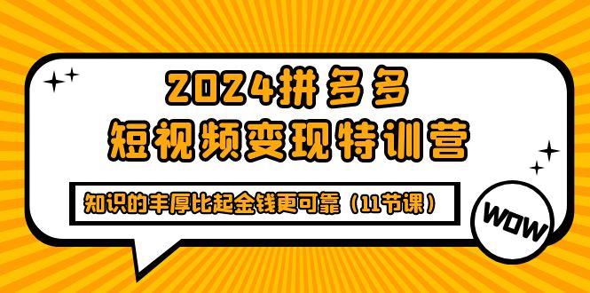 (9817期)2024拼多多短视频变现特训营，知识的丰厚比起金钱更可靠(11节课)-搞机圈
