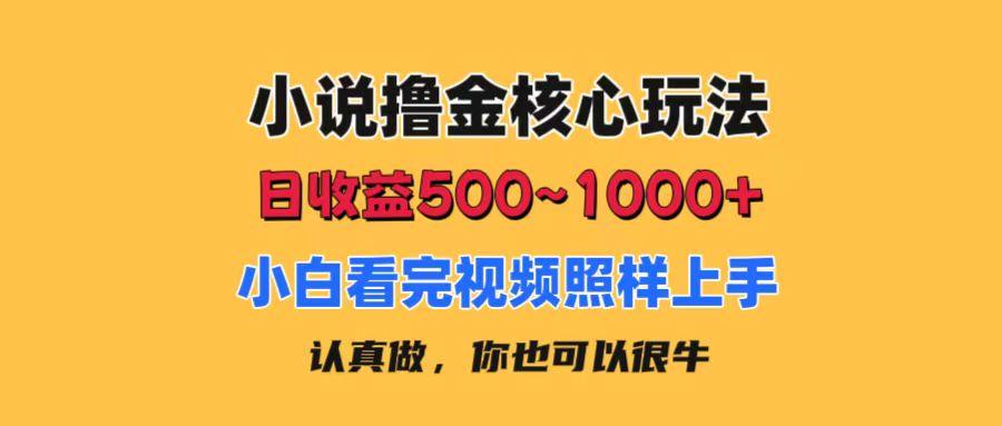 小说撸金核心玩法，日收益500-1000+，小白看完照样上手，0成本有手就行-搞机圈
