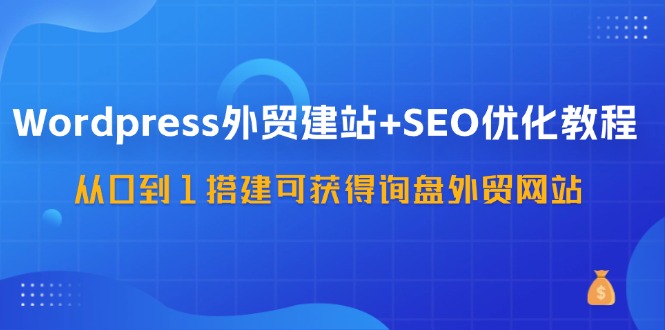 WordPress外贸建站+SEO优化教程，从0到1搭建可获得询盘外贸网站(57节课)-搞机圈
