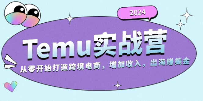 2024Temu实战营：从零开始打造跨境电商，增加收入，出海赚美金-搞机圈