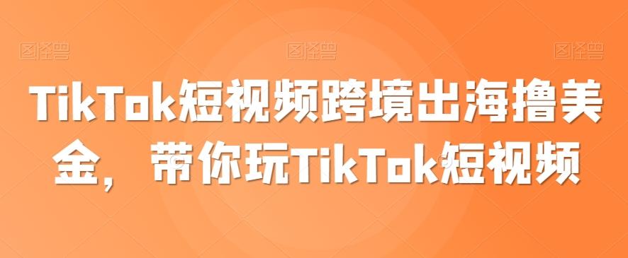 TikTok短视频跨境出海撸美金，带你玩TikTok短视频-搞机圈