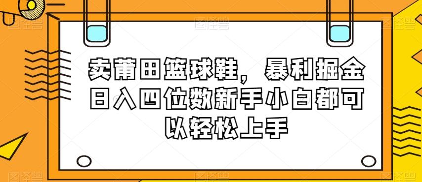 卖莆田篮球鞋，暴利掘金日入四位数新手小白都可以轻松上手【揭秘】-搞机圈