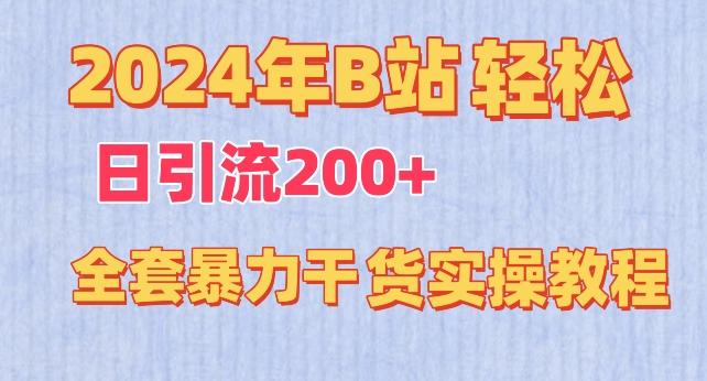 2024年B站轻松日引流200+的全套暴力干货实操教程【揭秘】-搞机圈