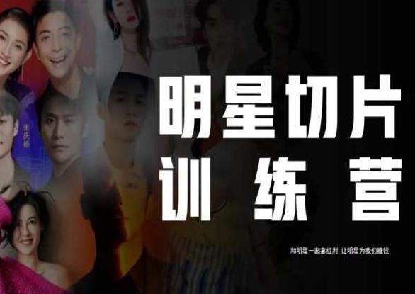 王子·明星切片线上训练营（2023），和明星一起拿红利，让明星为我们赚钱-搞机圈