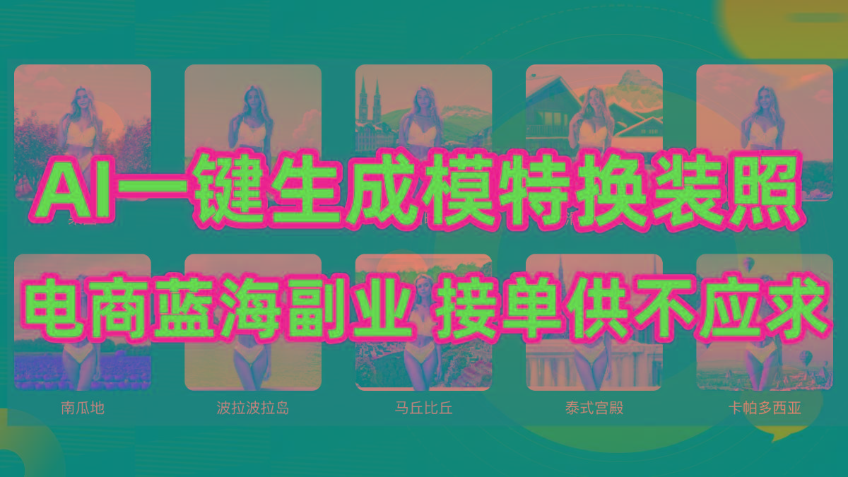 (9616期)AI制作一键生成模特换装照，电商蓝海副业供不应求-搞机圈