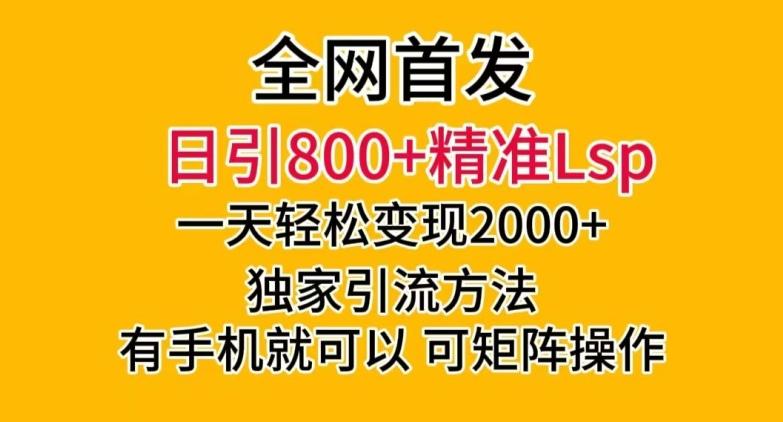 全网首发！日引800+精准老色批，一天变现2000+，独家引流方法，可矩阵操作【揭秘】-搞机圈
