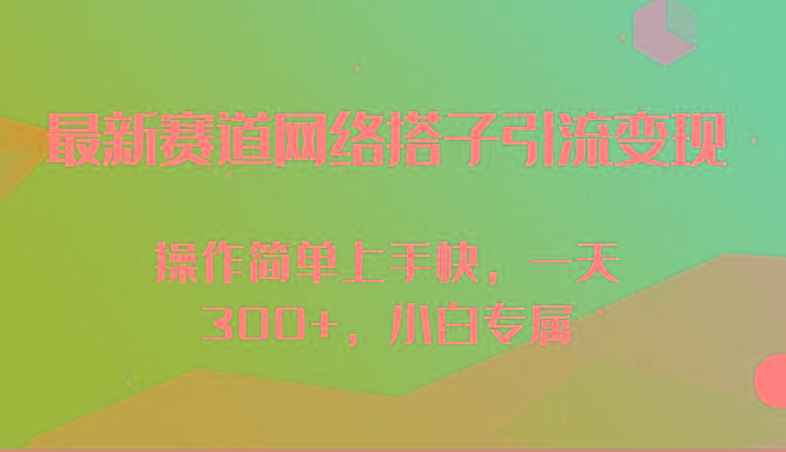 最新赛道网络搭子引流变现!!操作简单上手快，一天300+，小白专属-搞机圈