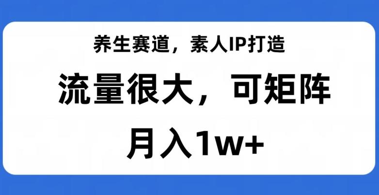 养生赛道，素人IP打造，流量很大，可矩阵，月入1w+【揭秘】-搞机圈