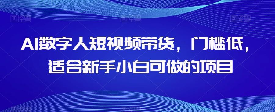 AI数字人短视频带货，门槛低，适合新手小白可做的项目-搞机圈