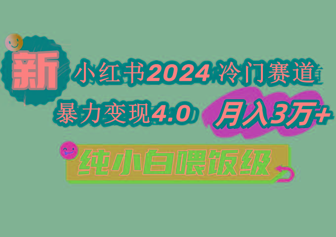 小红书2024冷门赛道 月入3万+ 暴力变现4.0 纯小白喂饭级-搞机圈