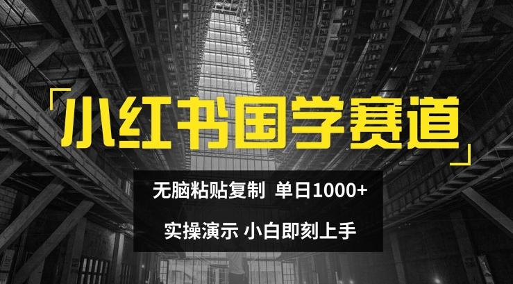 小红书国学赛道，无脑粘贴复制，单日1K，实操演示，小白即刻上手【揭秘】-搞机圈
