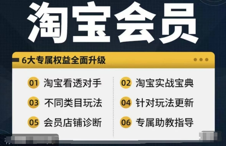 淘宝会员【淘宝所有课程，全面分析对手】，初级到高手全系实战宝典-搞机圈