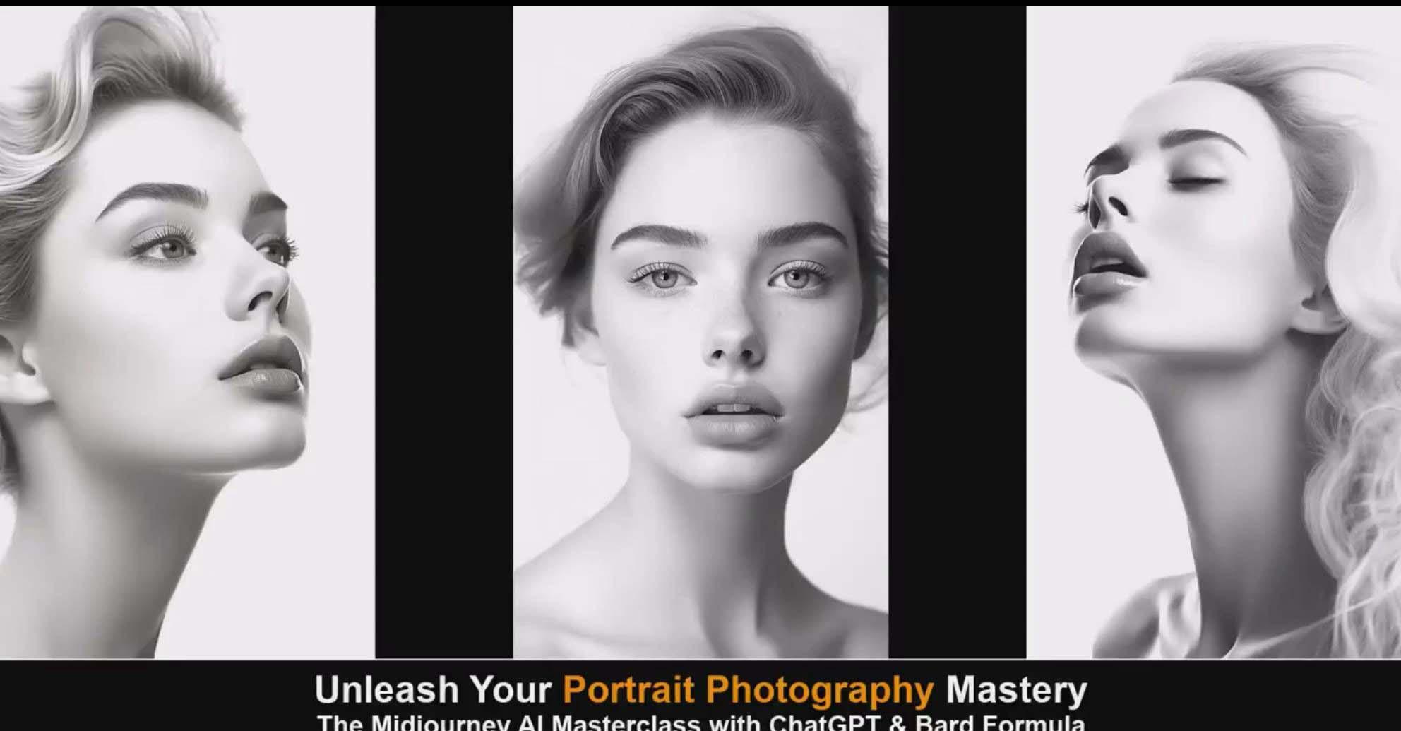 图片[1]-(9312期)Midjourney v5 ChatGPT 和 Bard AI人工智能人像摄影大师班-15节-中英字幕-搞机圈