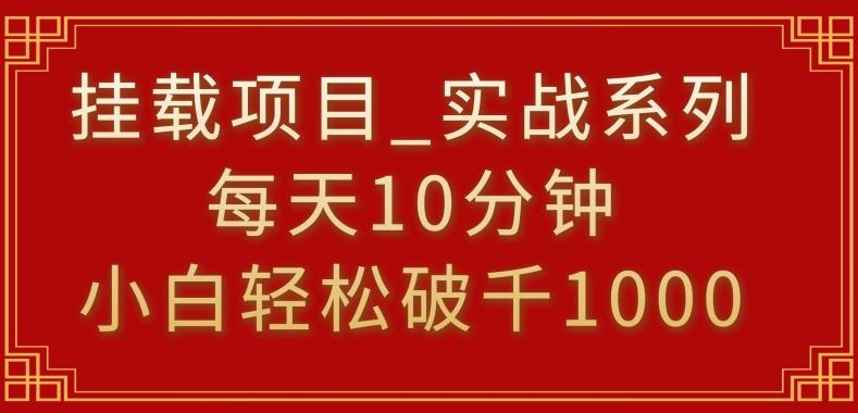 挂载项目，小白轻松破1000，每天10分钟，实战系列保姆级教程【揭秘】-搞机圈